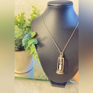 Antique Style Hourglass Pendant Necklace